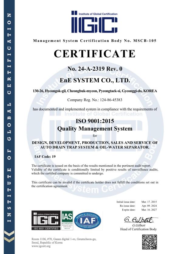 EnE ISO 9001:2015